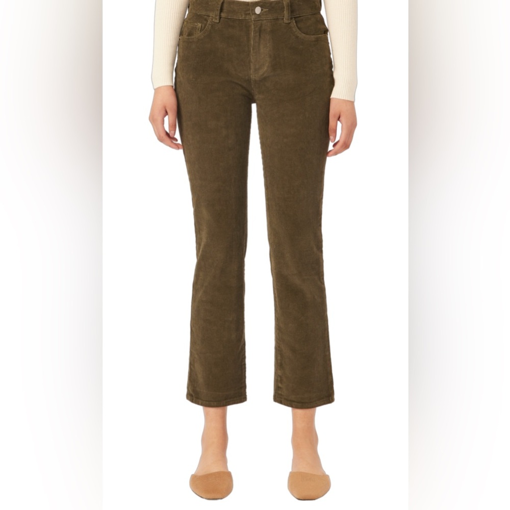 🔖NWT DL1961 Moss Mara Straight Mid Rise Instasculpt Ankle, Cord (Orig. $199)